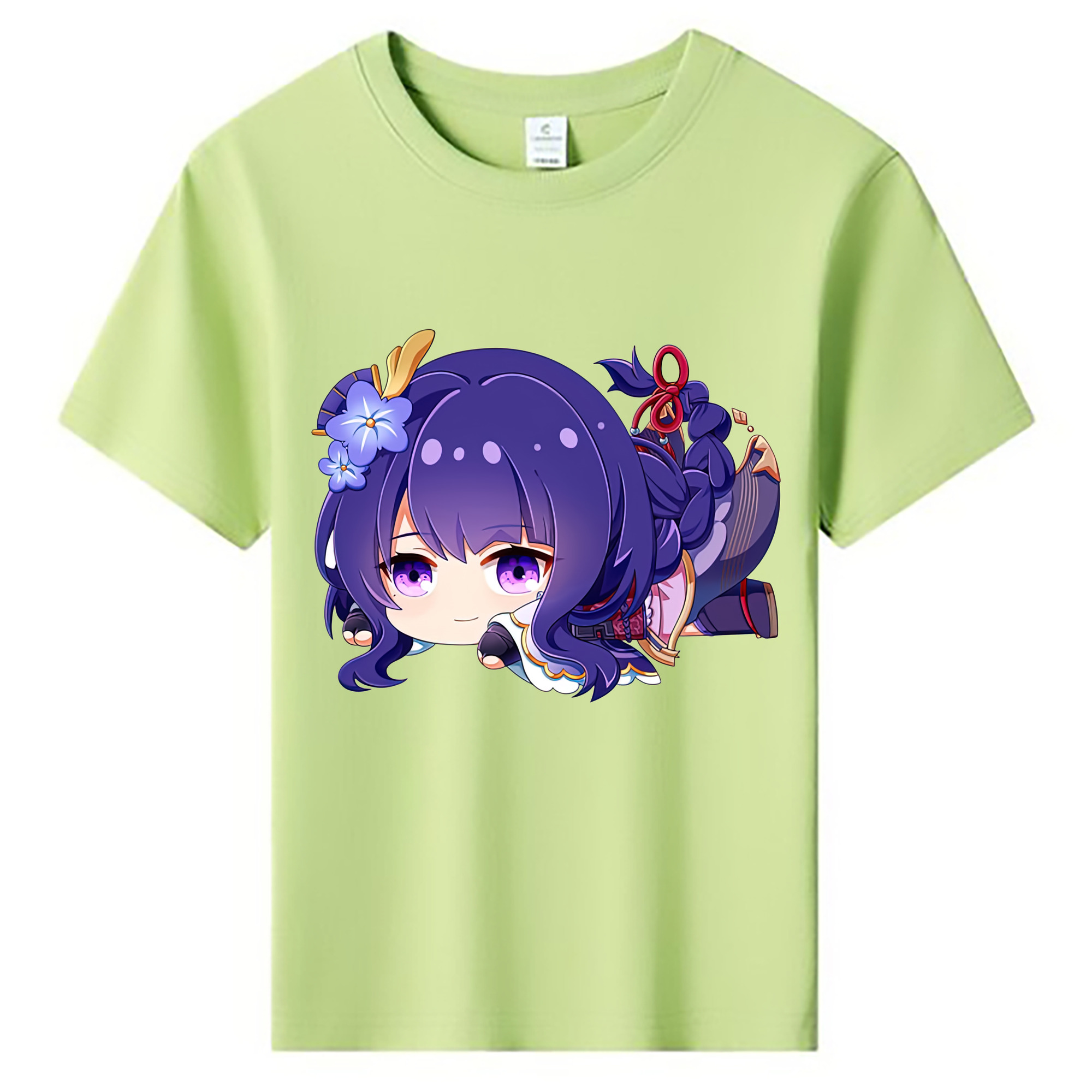 げんし神 雷電将軍 らいでんしょうぐん genshin Raiden Shogun 綿100％キッズTシャツ（フロントプリント）